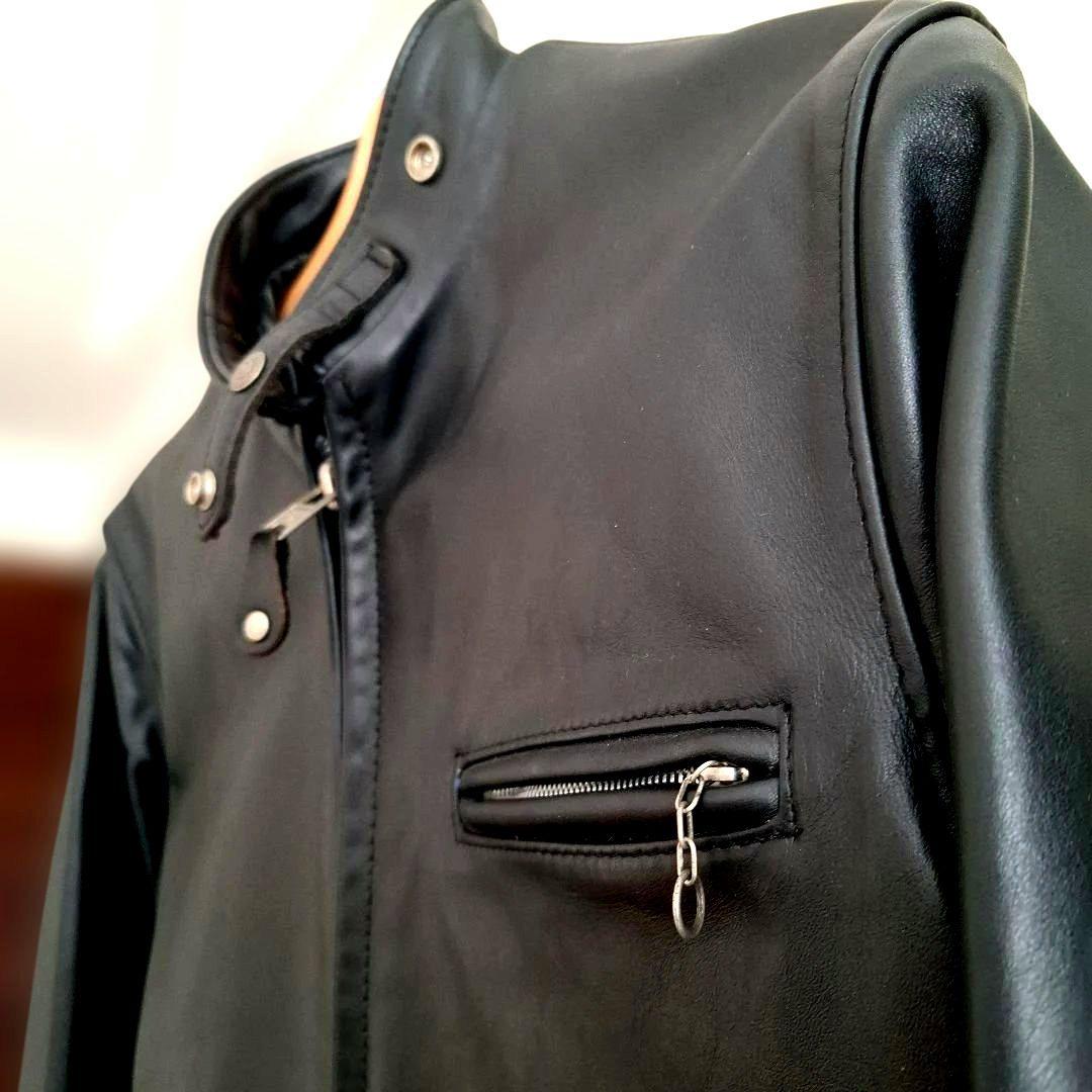 ほぼ未使用　SCHOTT　641　ショット シングル　極厚革です　38　USA製