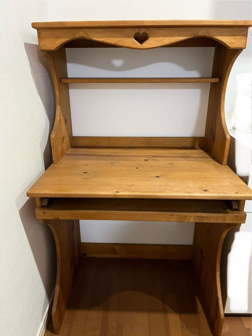 カントリー机　パソコンラック