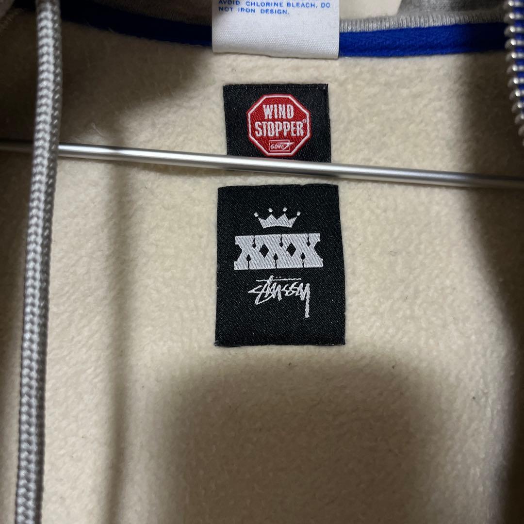 stussy champion コラボ　グレーダブルジップパーカー　厚手　裏起毛