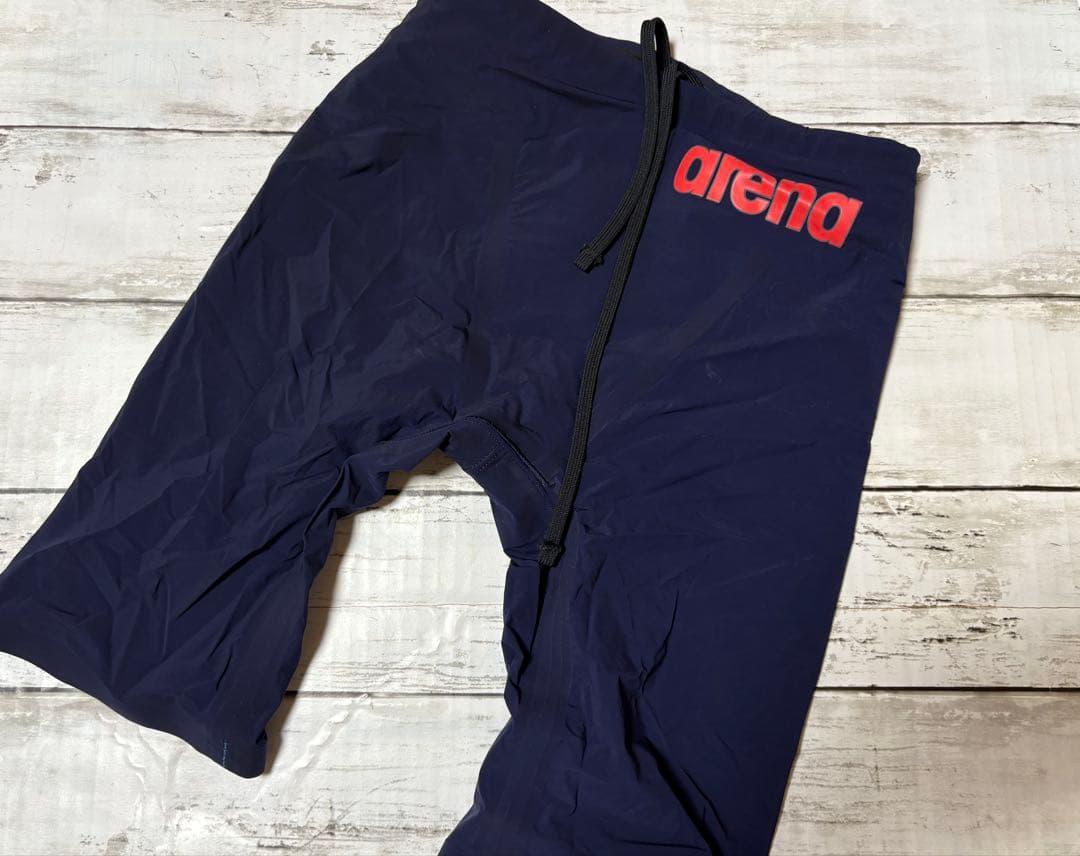 arena FINA認証 ネイビー 競泳水着 M おまけ付き
