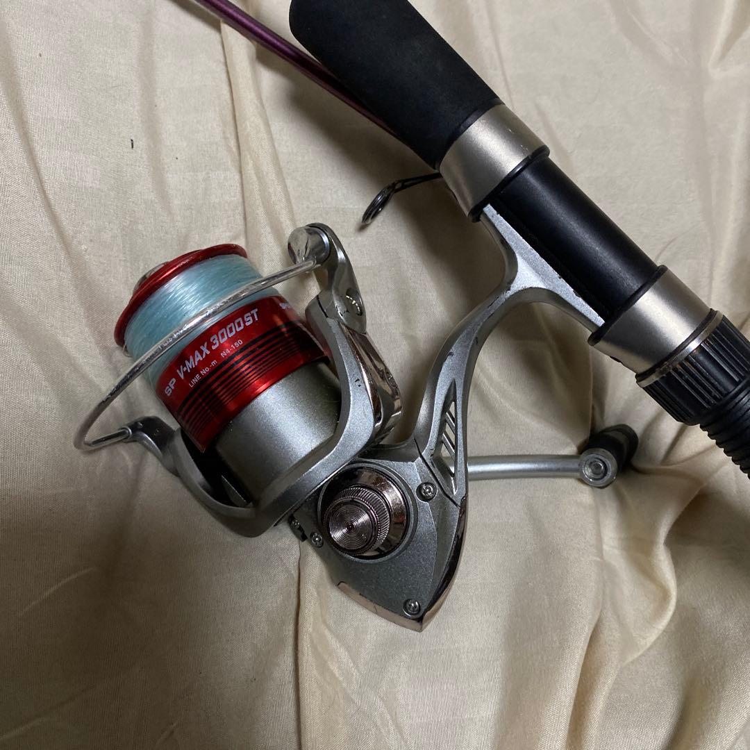 PURPLE RAIN 9ftシーバスロッドとスピニングリール3000番のセット
