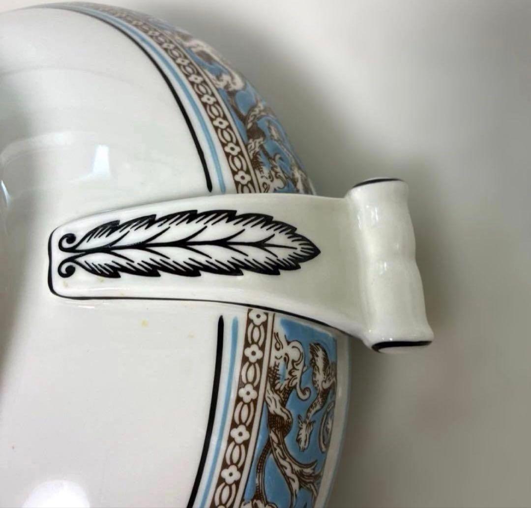 ウェッジウッド　フロレンティーンターコイズ　カバードベジタブル　スープチューリン