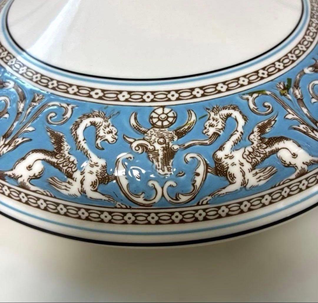 ウェッジウッド　フロレンティーンターコイズ　カバードベジタブル　スープチューリン