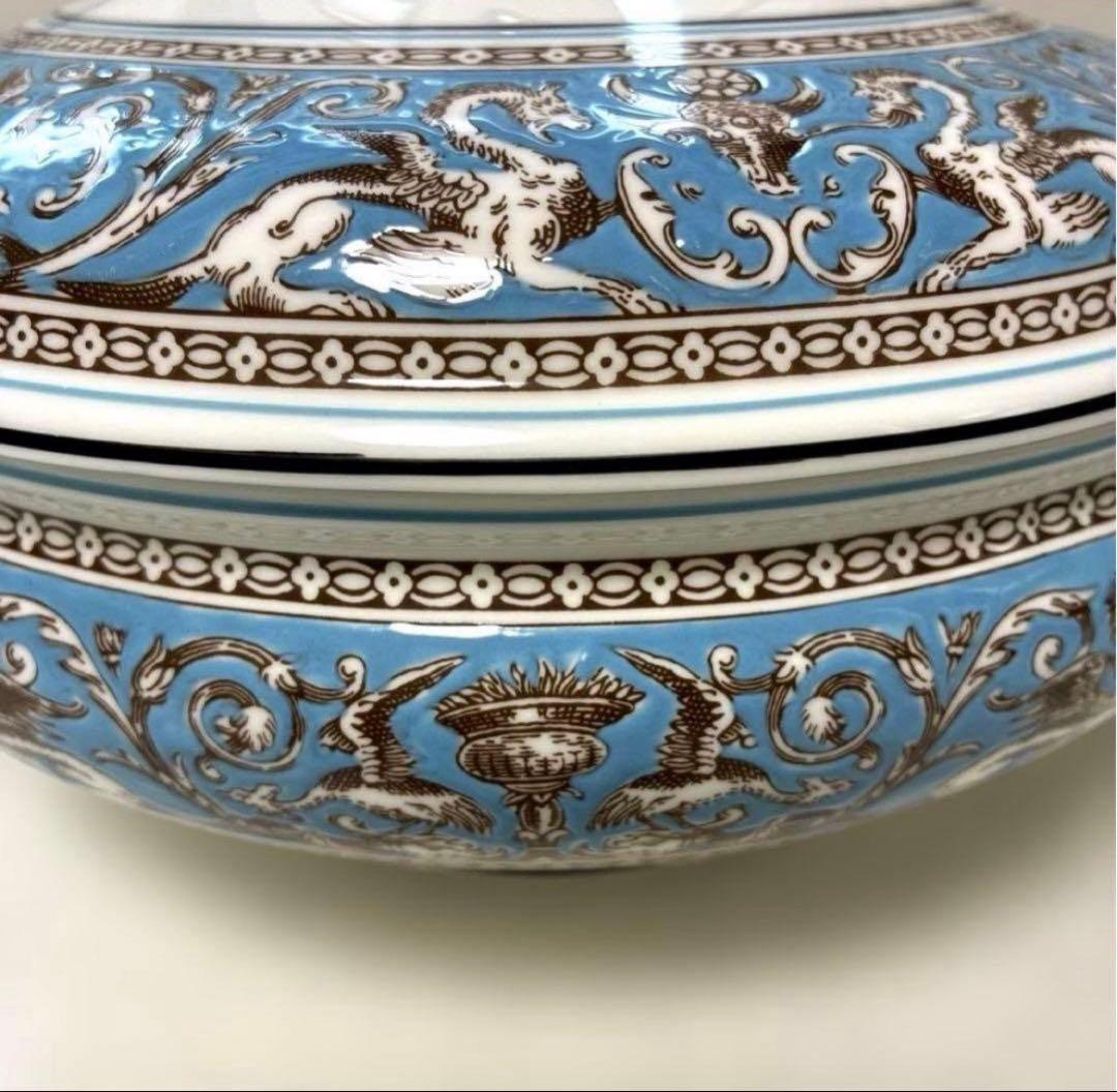 ウェッジウッド　フロレンティーンターコイズ　カバードベジタブル　スープチューリン