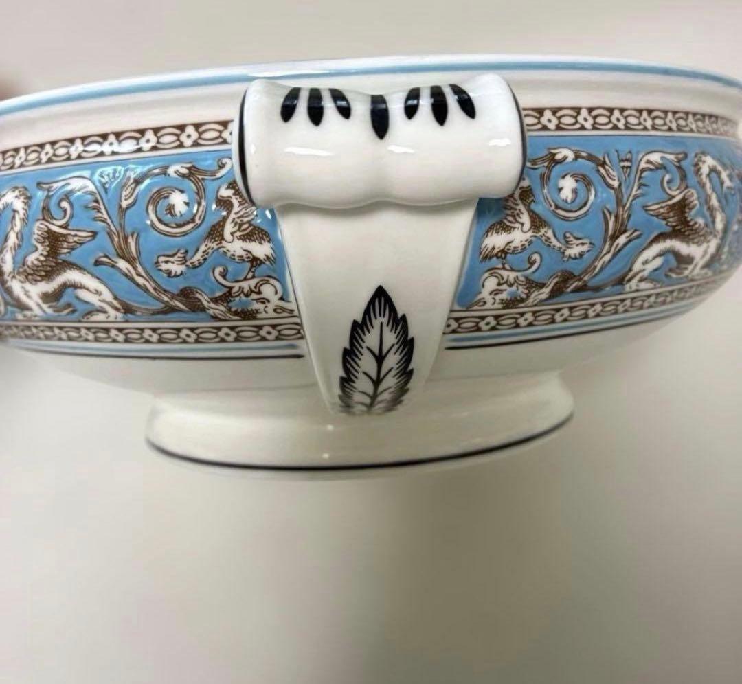 ウェッジウッド　フロレンティーンターコイズ　カバードベジタブル　スープチューリン