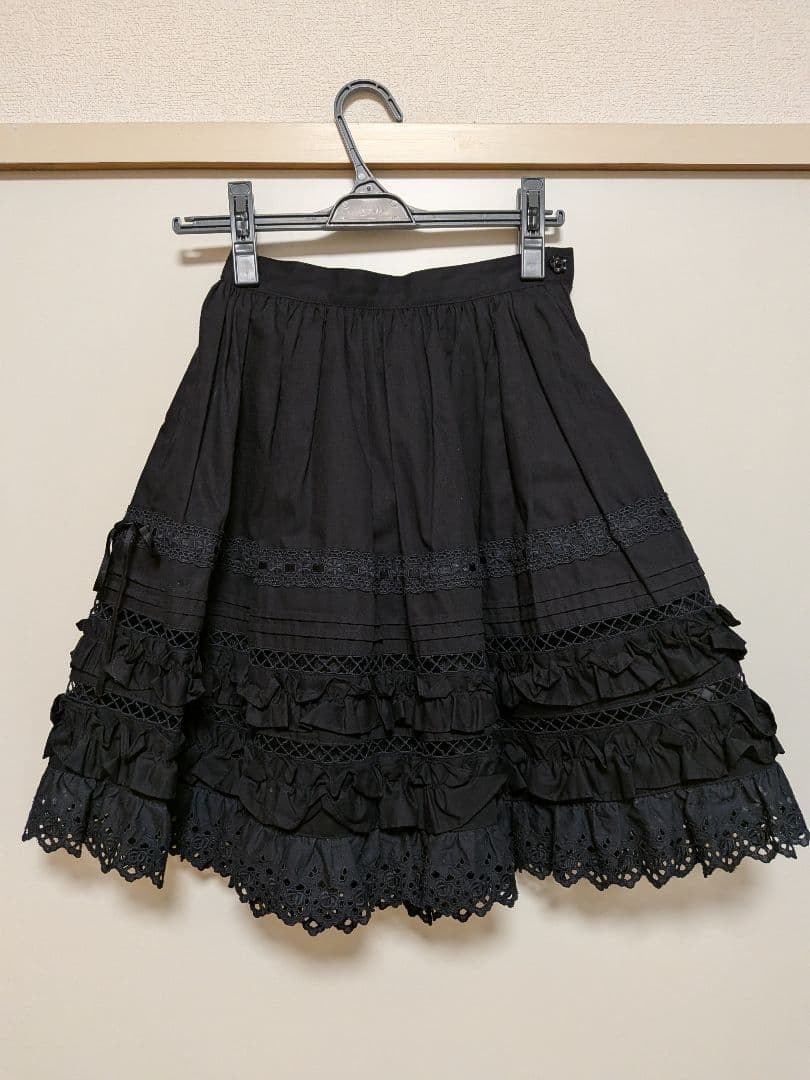 BABY　スカート はしごレース　薔薇レース