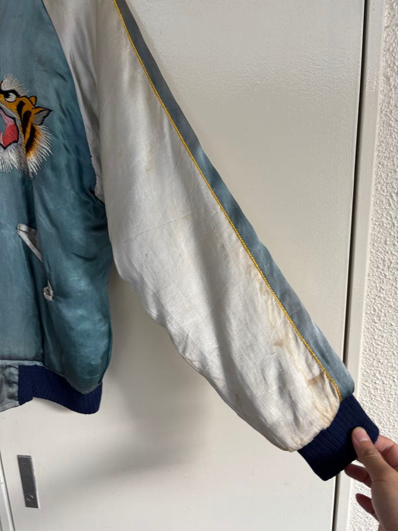 50s スカジャン スーベニアジャケット 虎 鷹 オリジナル レアカラー 中綿
