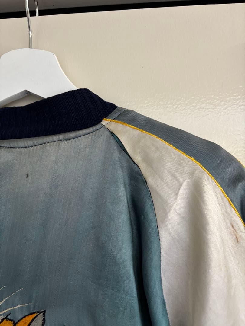 50s スカジャン スーベニアジャケット 虎 鷹 オリジナル レアカラー 中綿