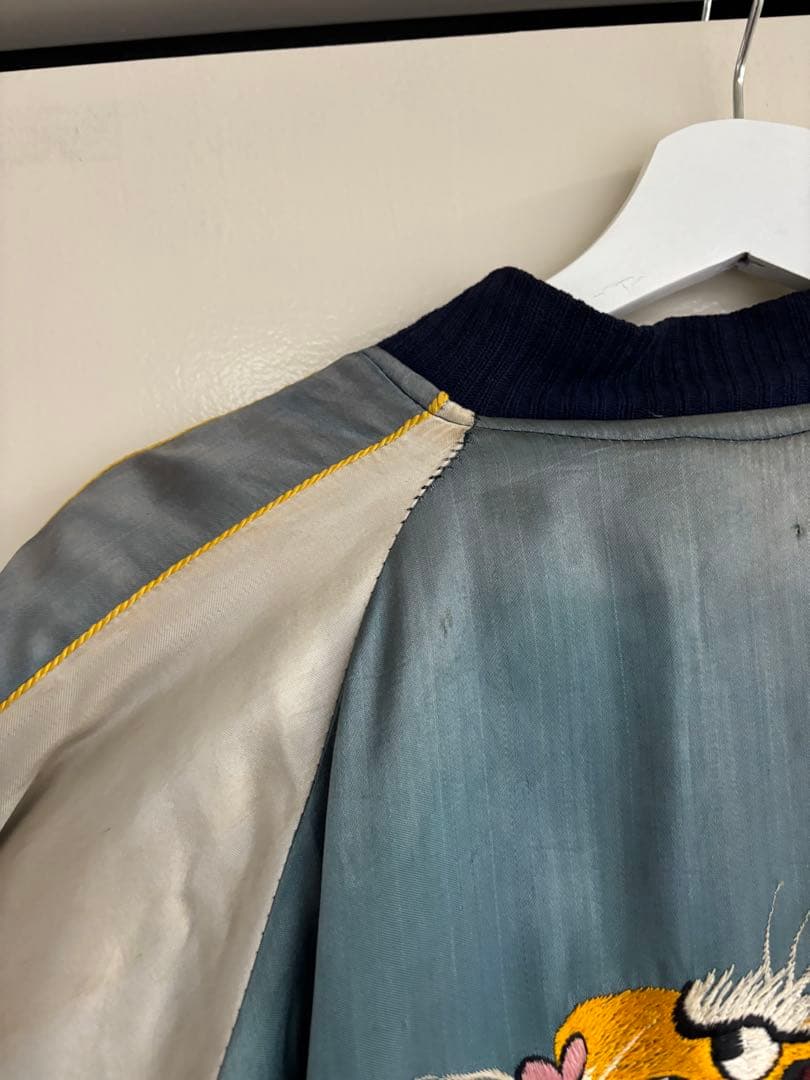 50s スカジャン スーベニアジャケット 虎 鷹 オリジナル レアカラー 中綿