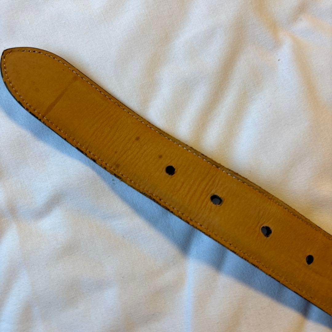 ポールスミス 希少 最高級シェルコードバン レザーベルト ダークブラウン 日本製