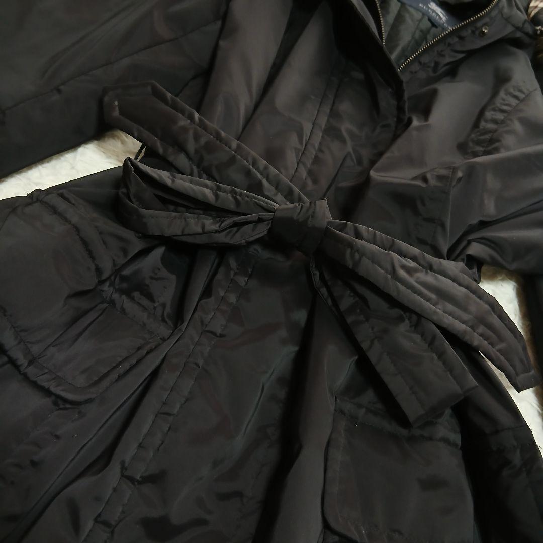 【BURBERRY】フードノバチェック　ベルト付　ロングコート　大きいサイズ46