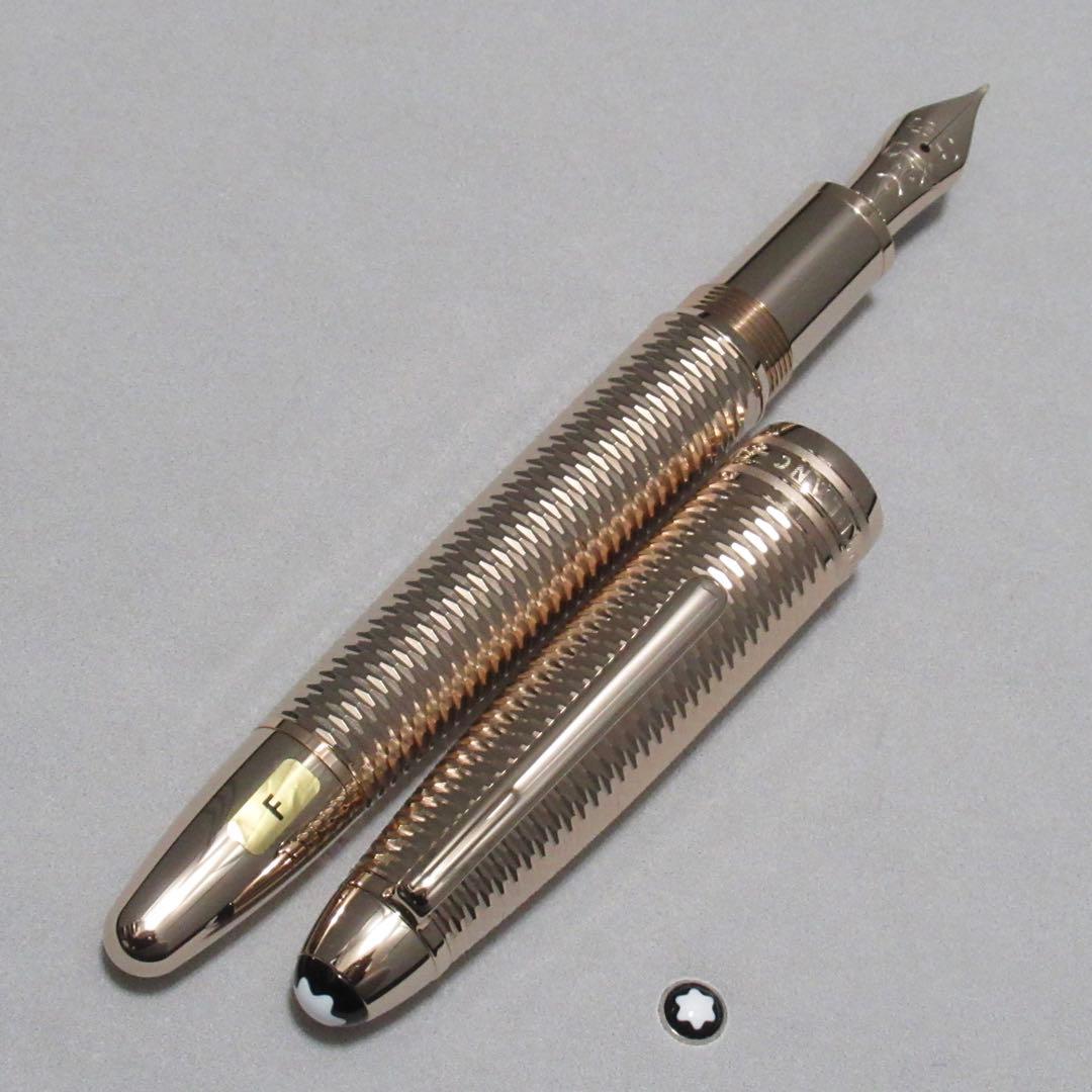 モンブラン 万年筆 146 ソリテール ジオメトリー シグニチャーゴールド