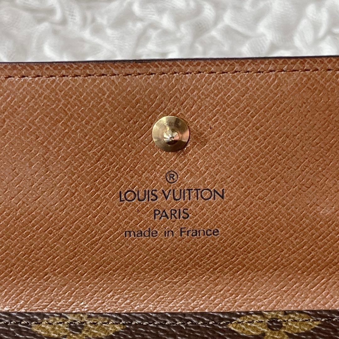 ポルトモネビエカルトクレディ　Wホック　ルイ・ヴィトン 三つ折り財布 ブラウン