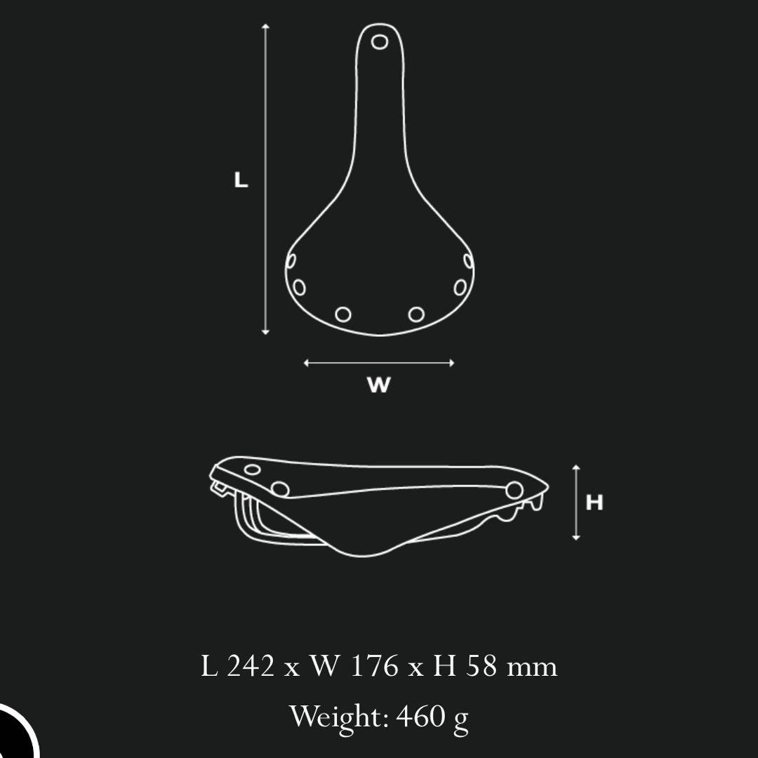Brooks B17 Short Carved ブラック