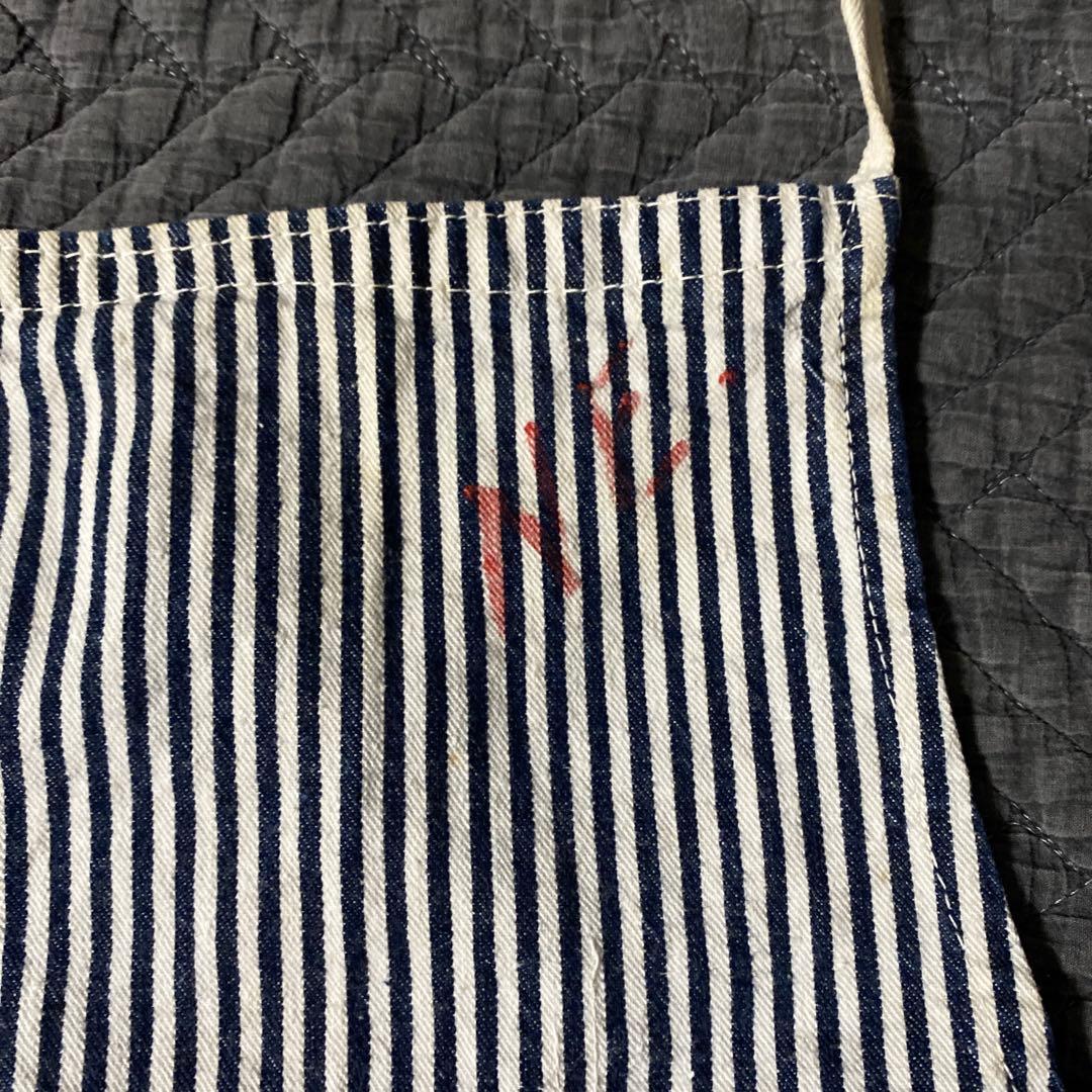 ビンテージ　ヒッコリーストライプ　ワークエプロン
