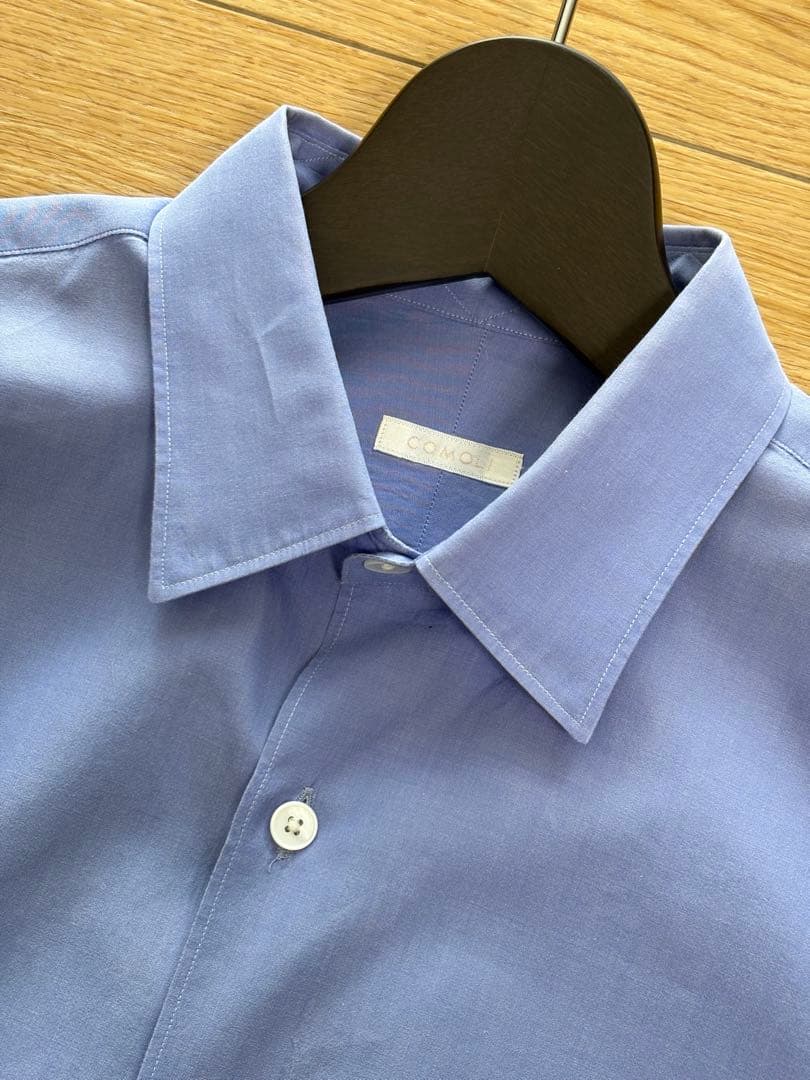COMOLI コモリシャツ サイズ1 サックスカラー ブルー