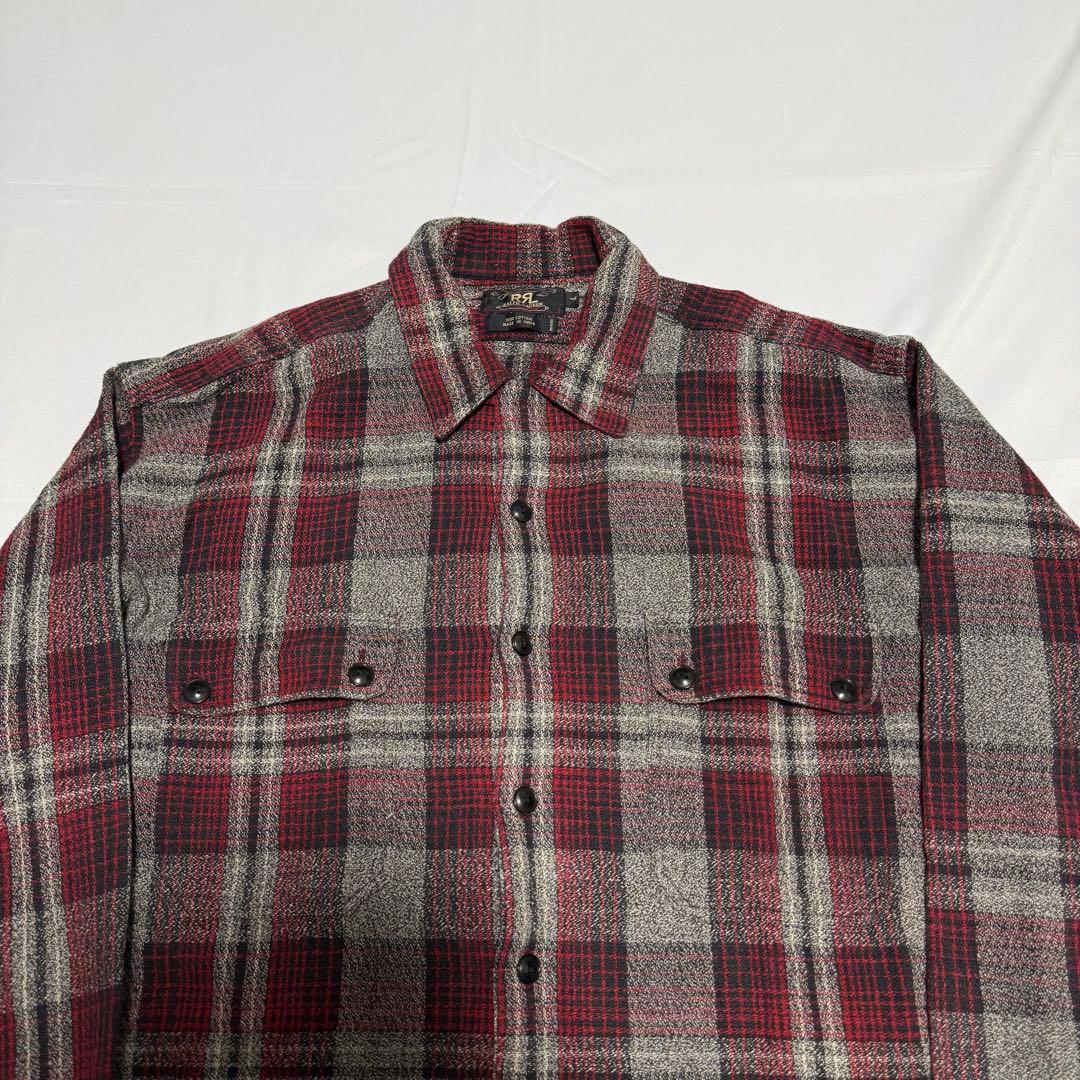 ぱ*ち様 90s L RRL 三ツ星　シャドーチェック　コットン シャツ