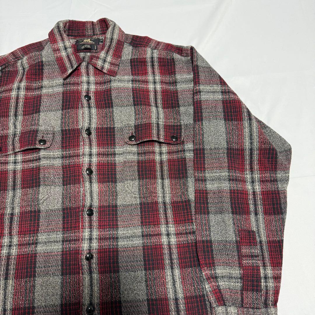 ぱ*ち様 90s L RRL 三ツ星　シャドーチェック　コットン シャツ