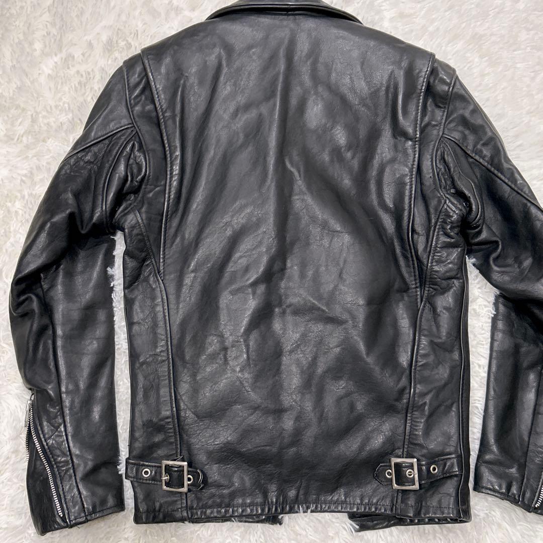 Schott ショット レザージャケット牛革 32 シングルライダース 黒USA