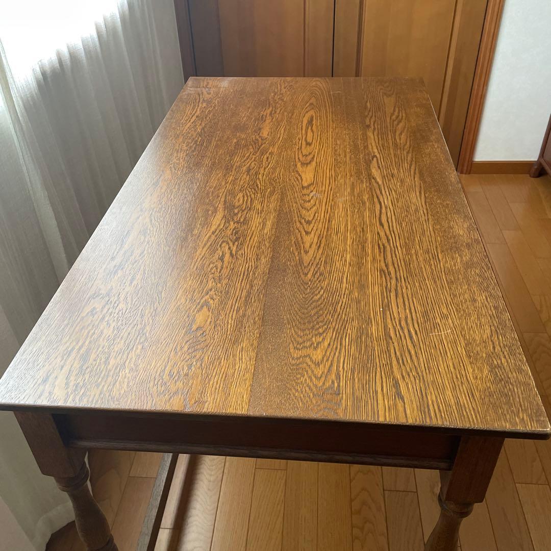 【美品】葉山ガーデン 葉山家具 クラシック ナラ材 一枚板 学習机 デスク104