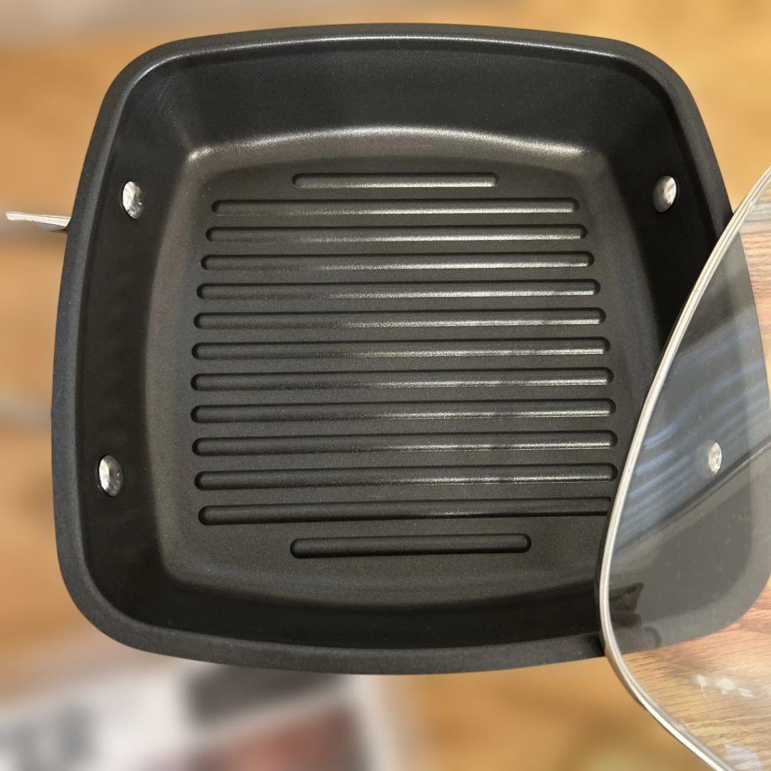 MEYER スクエアグリルパン ガラス蓋付き　新品未使用