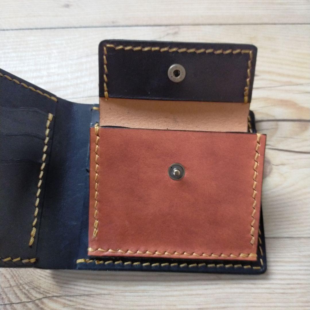 本革 財布 レザー ヌメ革 ハンドメイド 初売り