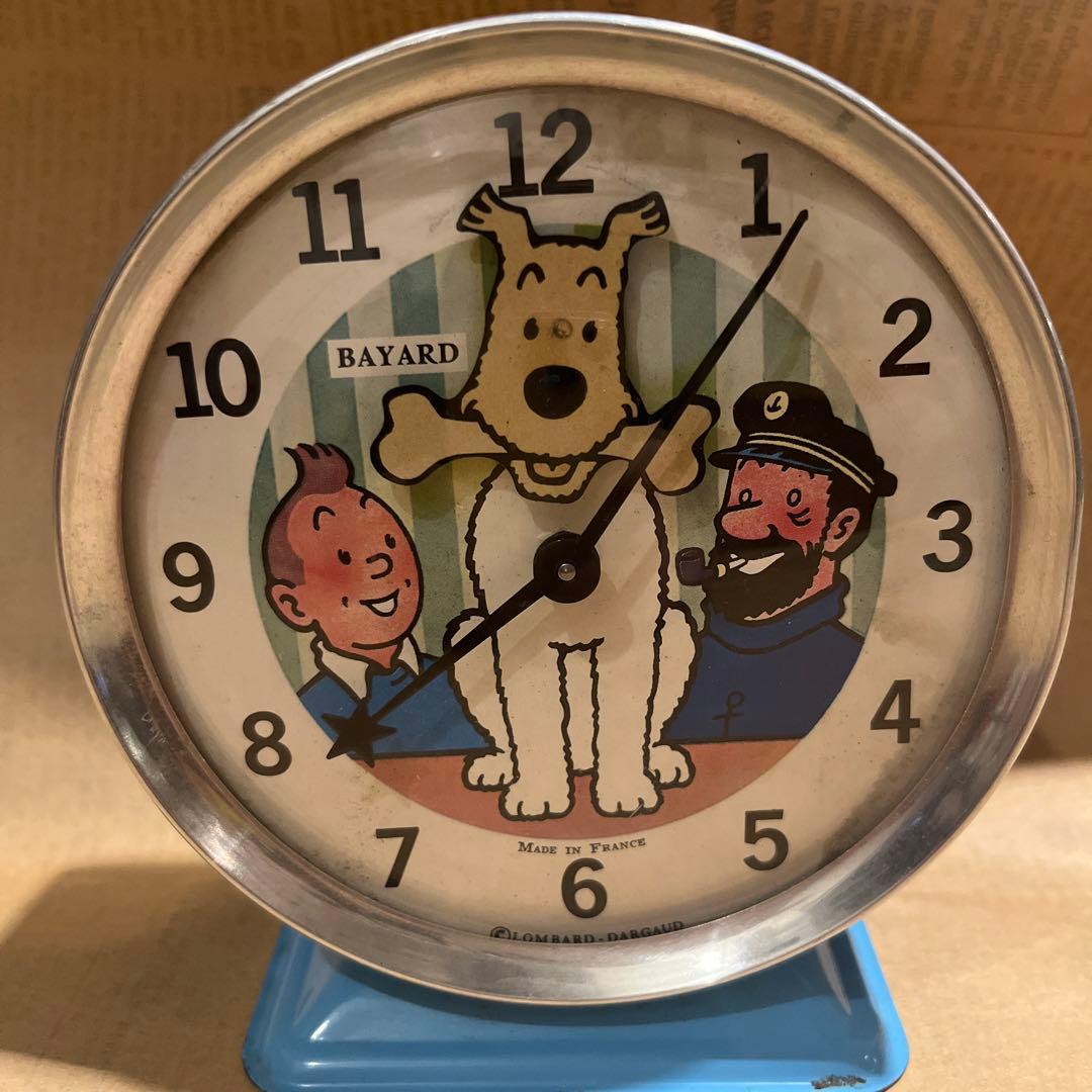 希少品 フランス BAYARL社 タンタンの冒険 置き時計 フランス製