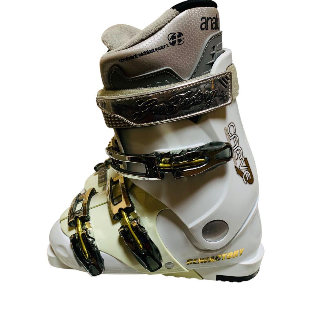 KAZAMA159cmレディーススキーブーツ22.5〜23.5cmストックセット