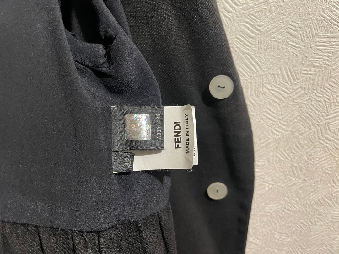 イタリア製 FENDI リネン トレンチ コート / フェンディ フレア