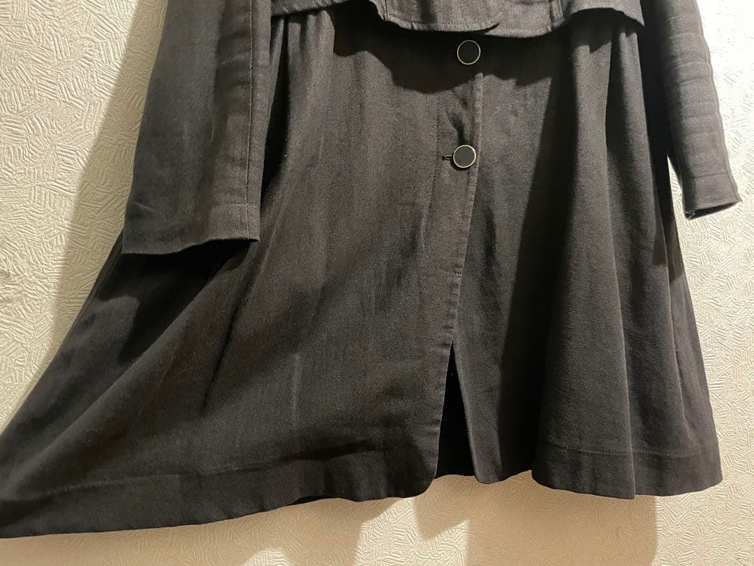 イタリア製 FENDI リネン トレンチ コート / フェンディ フレア