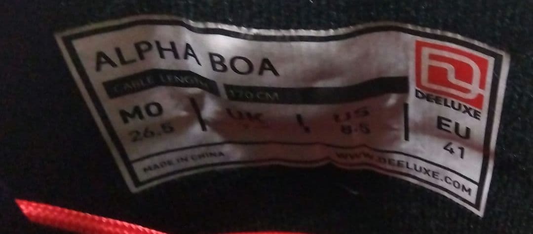 ディーラックス　アルファボア　26.5　ディーラックス　ブーツ　ボア　スノボー