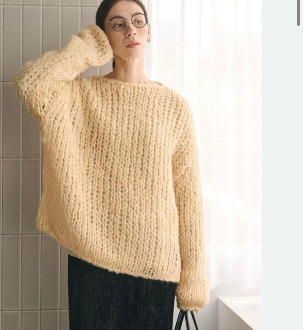 ビューティアンドユース ウールモヘヤナイロン ルーズニットプルオーバー