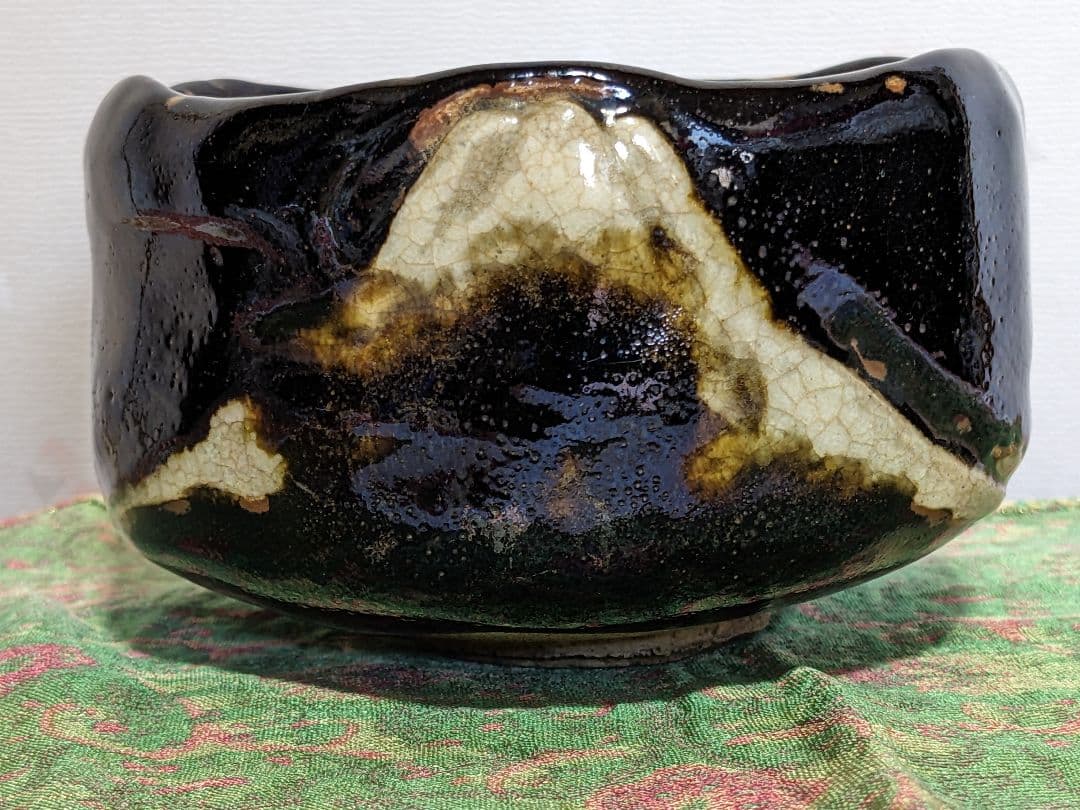 ♦赤膚焼 幕末明治 遠州七窯 赤膚山印 抹茶盌 コレクション 骨董品アンティーク