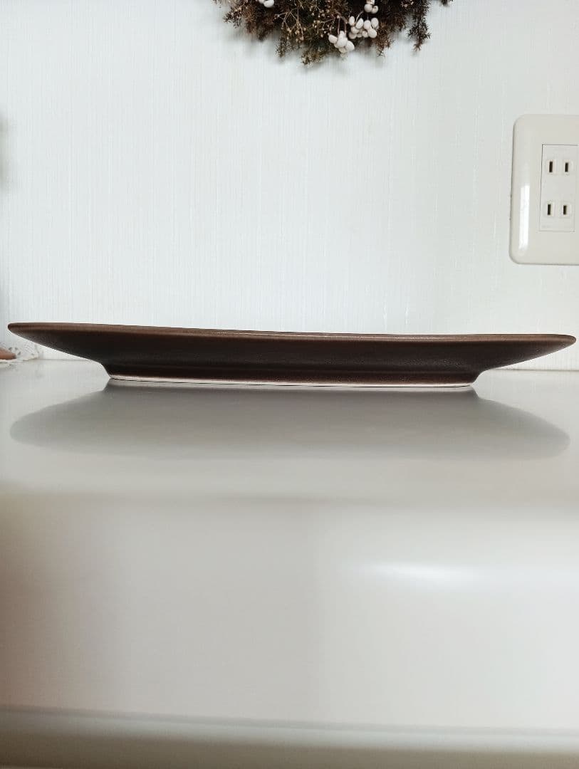 クイストゴー　ブラウンアズール　ウンブラ　オーバル　スクエア　大皿　美品