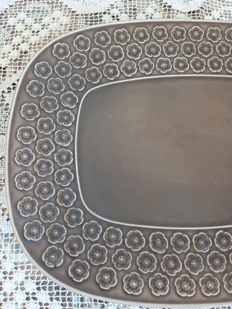 クイストゴー　ブラウンアズール　ウンブラ　オーバル　スクエア　大皿　美品