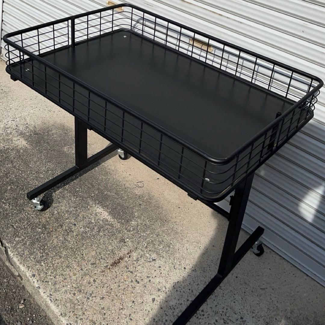 ストアエキスプレス 折りたたみワゴン ブラック 90cm 陳列棚 陳列 ワゴン