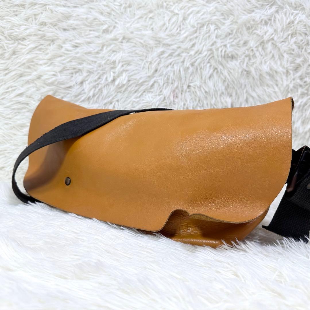 【希少色✨】ユニアンドコー ショルダーバック メッセンジャー イエロー レザー