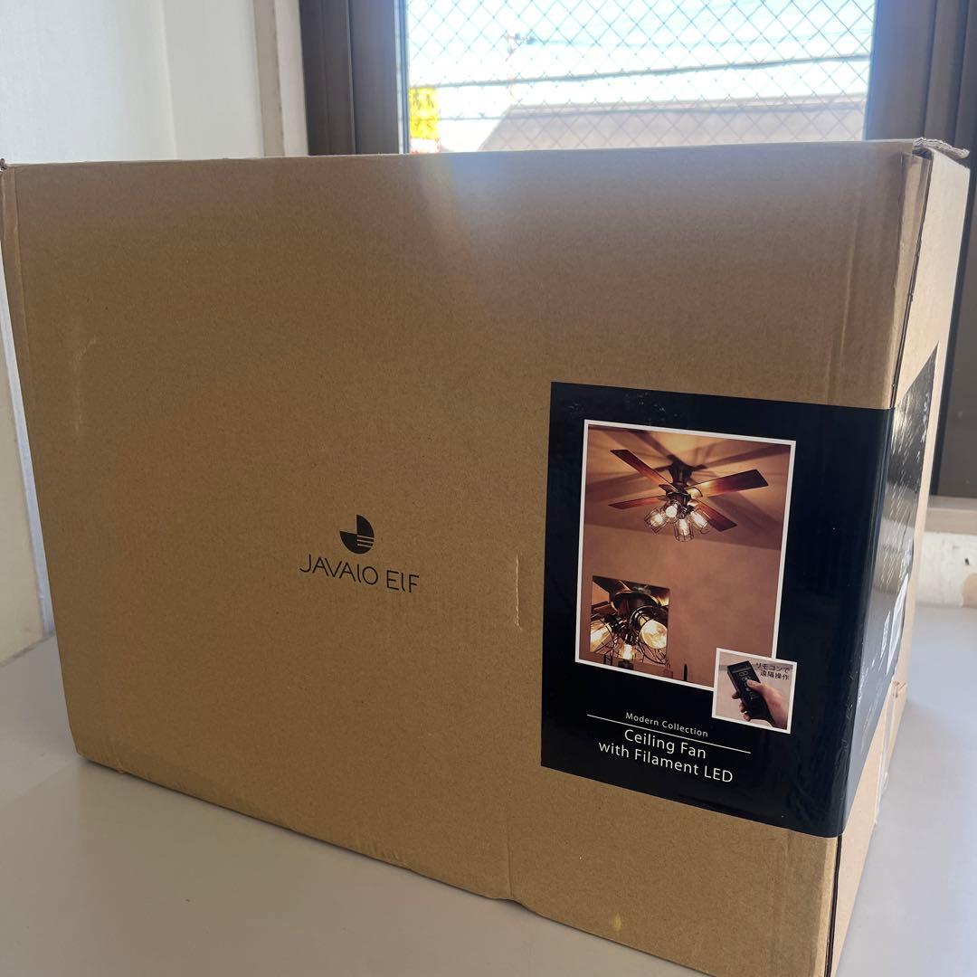 【開封済・未使用品JAVALO ELF シーリングファン JE-CF003GD