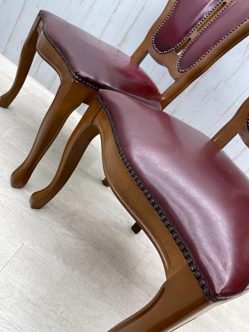 サルタレッリ フローレンス ダイニングチェア 2脚 猫脚 合成皮革 イタリア