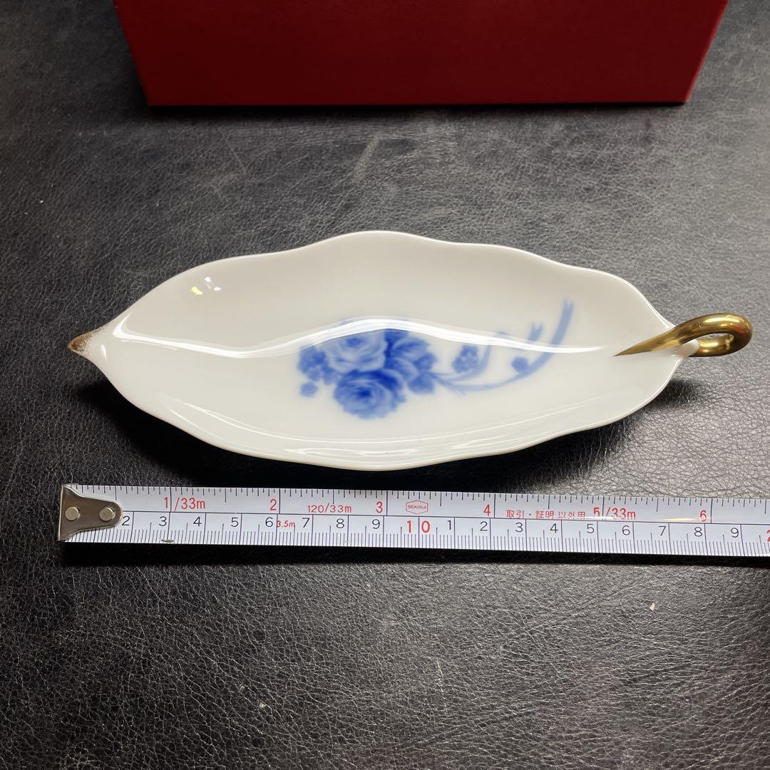 新品 未使用 大倉陶園 ブルーローズ レモントレイ 爪楊 調味料 入れ物