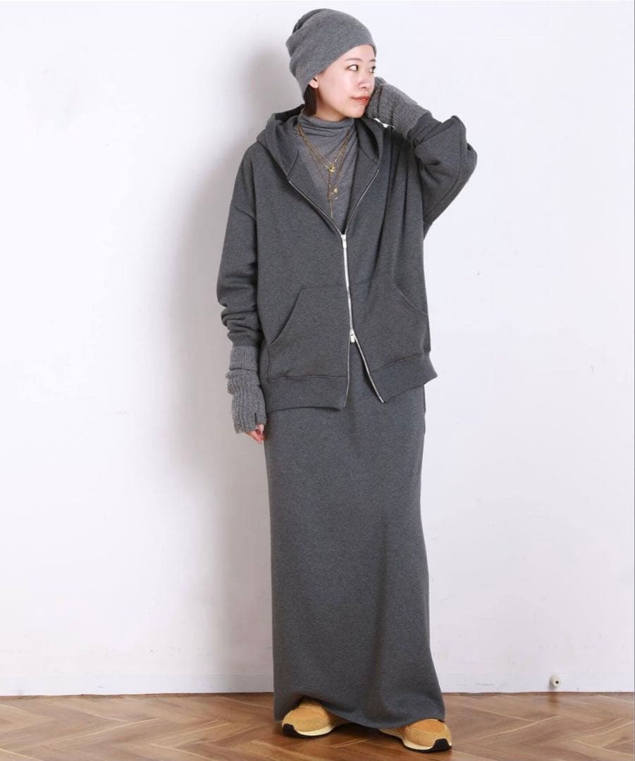 ウォーム スウェットスカート 38 グレー AP STUDIO