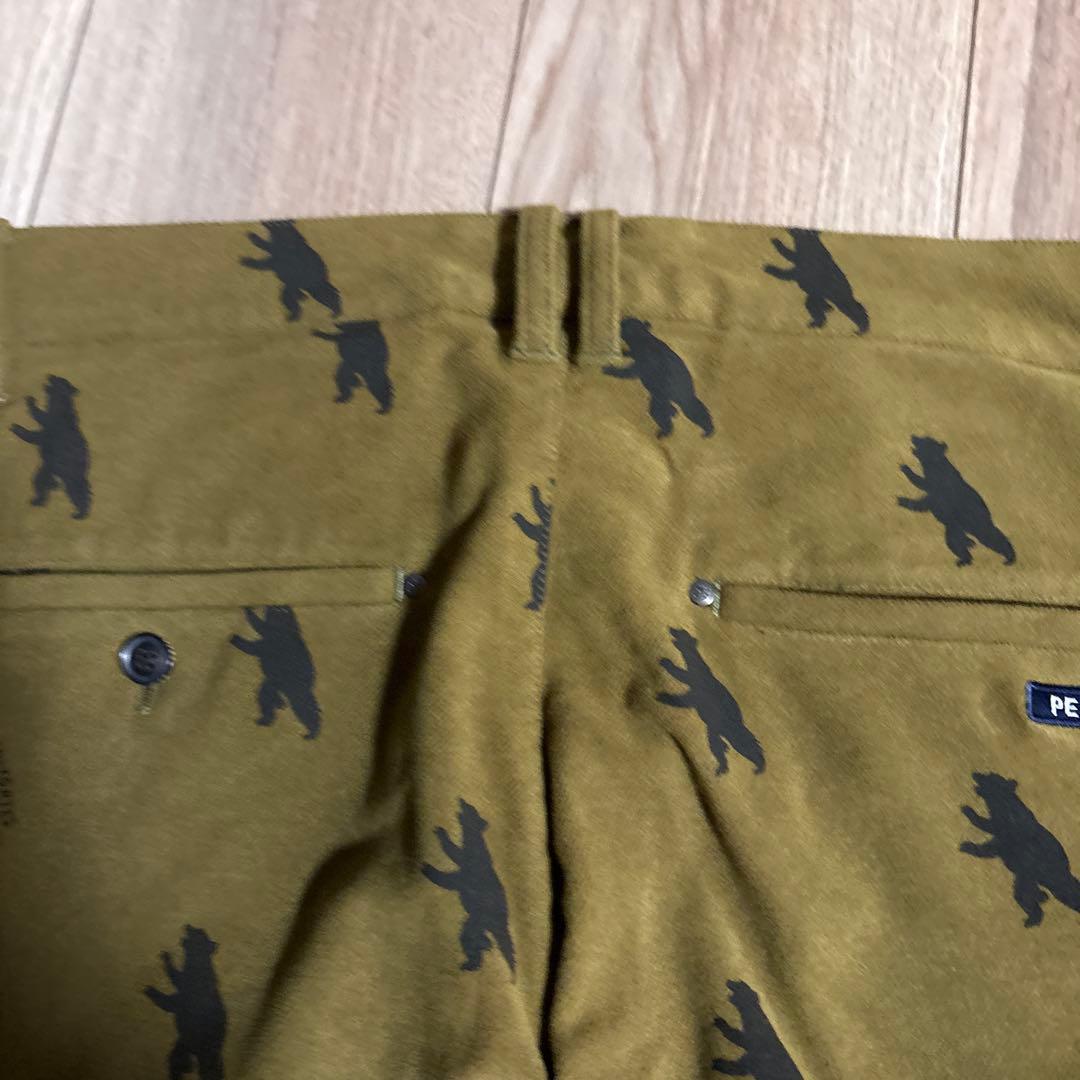 パーリーゲイツ クマプリント オリーブパンツ