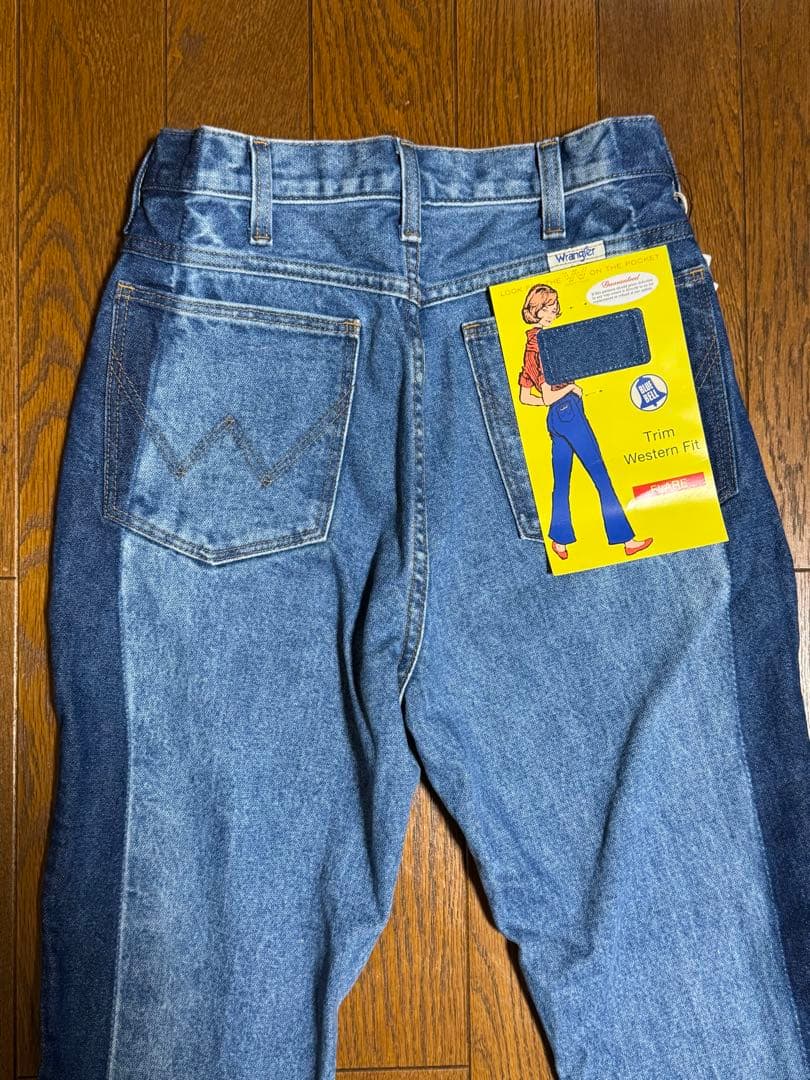 新品未使用　Wrangler ラングラー　フレアデニム　パッチワーク　S