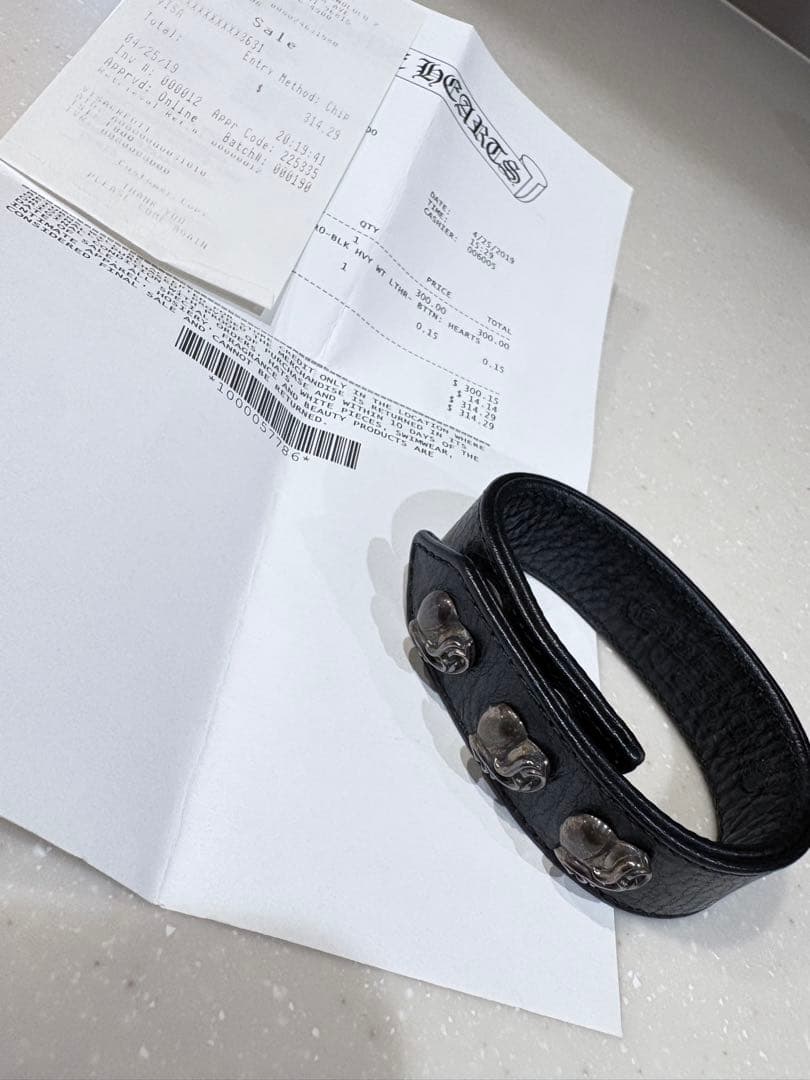 ＊美品クロムハーツ レザーバングル ハート＊