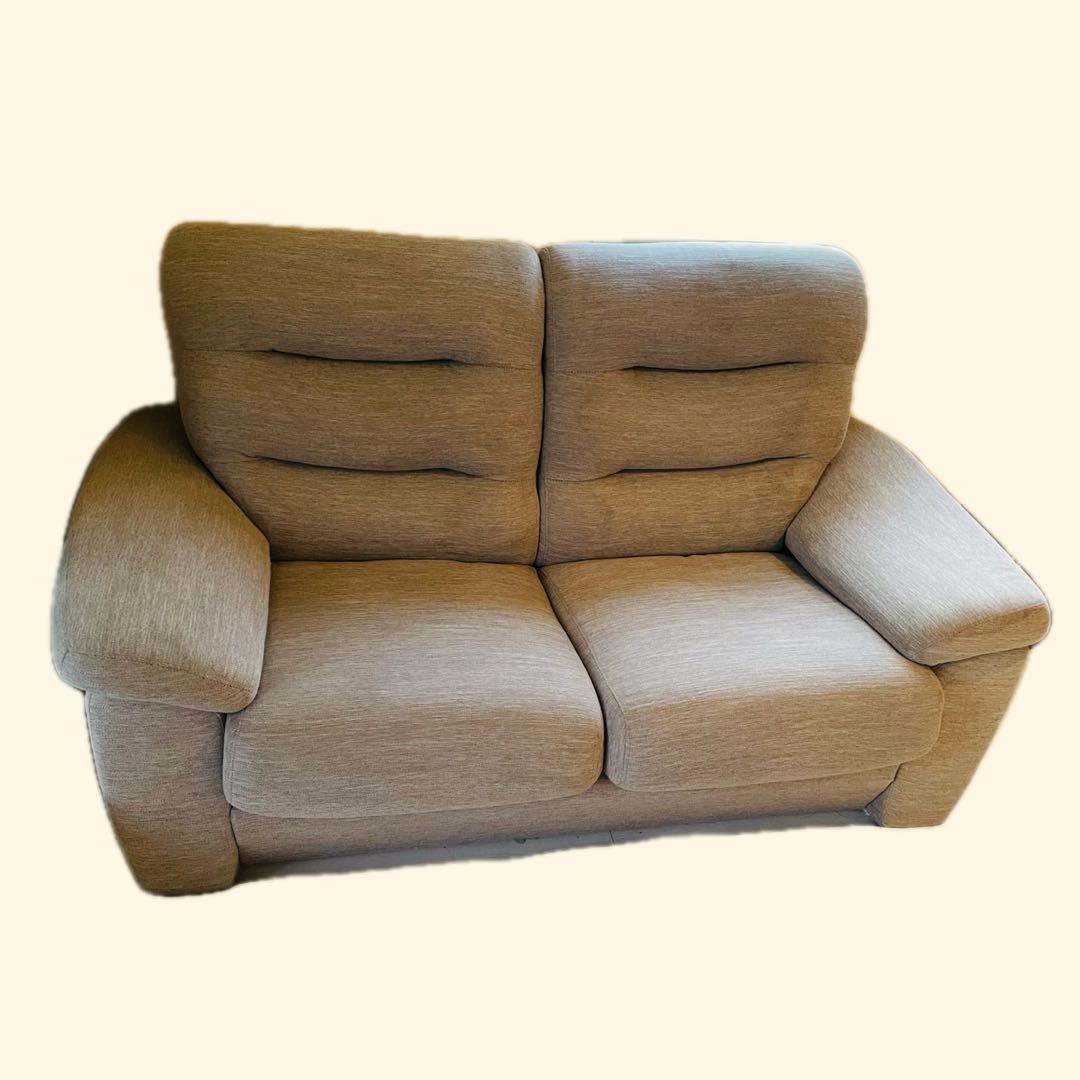 ニトリ　2人用　2人掛け　ソファ　ベージュ　直接　ハード