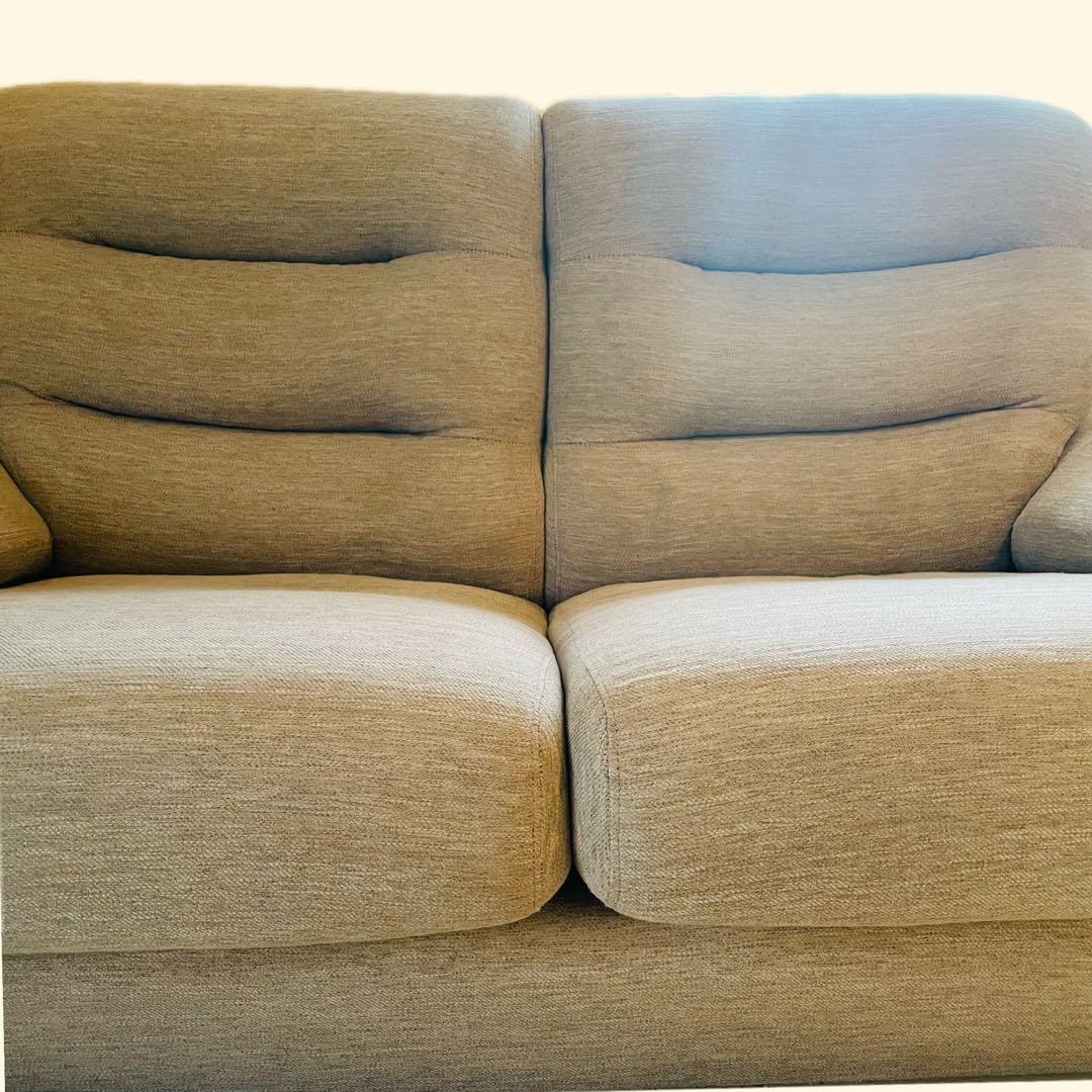 ニトリ　2人用　2人掛け　ソファ　ベージュ　直接　ハード