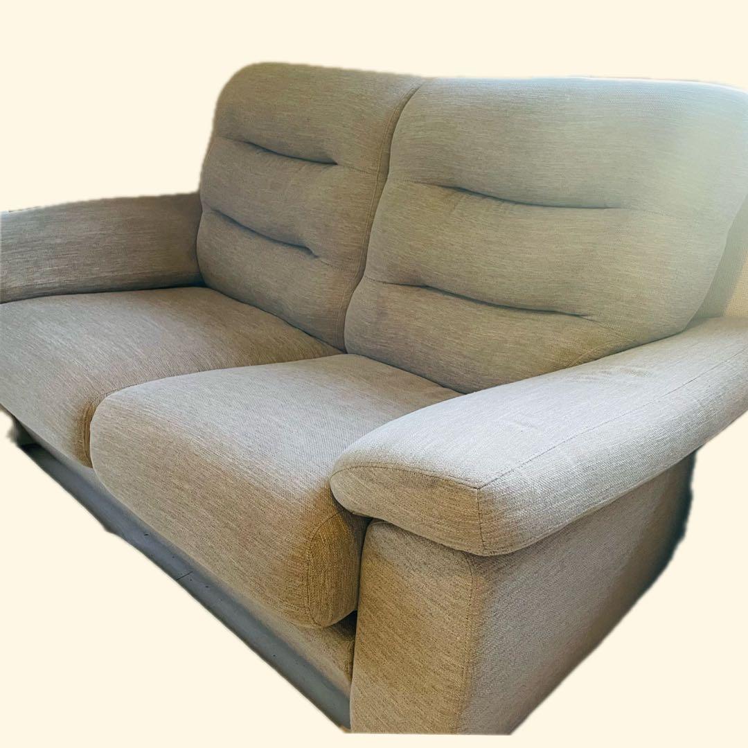 ニトリ　2人用　2人掛け　ソファ　ベージュ　直接　ハード