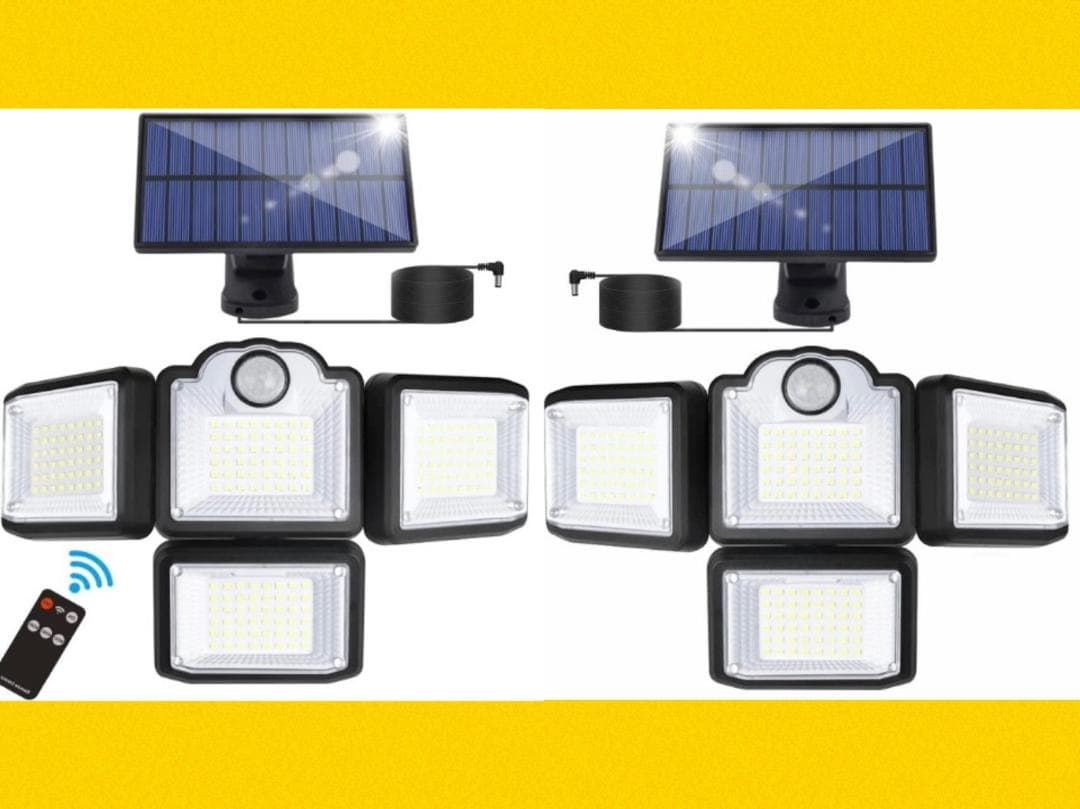 2台ソーラー充電で電気代0円❣分離式だから設置も自由自在♪❤ガーデンライト