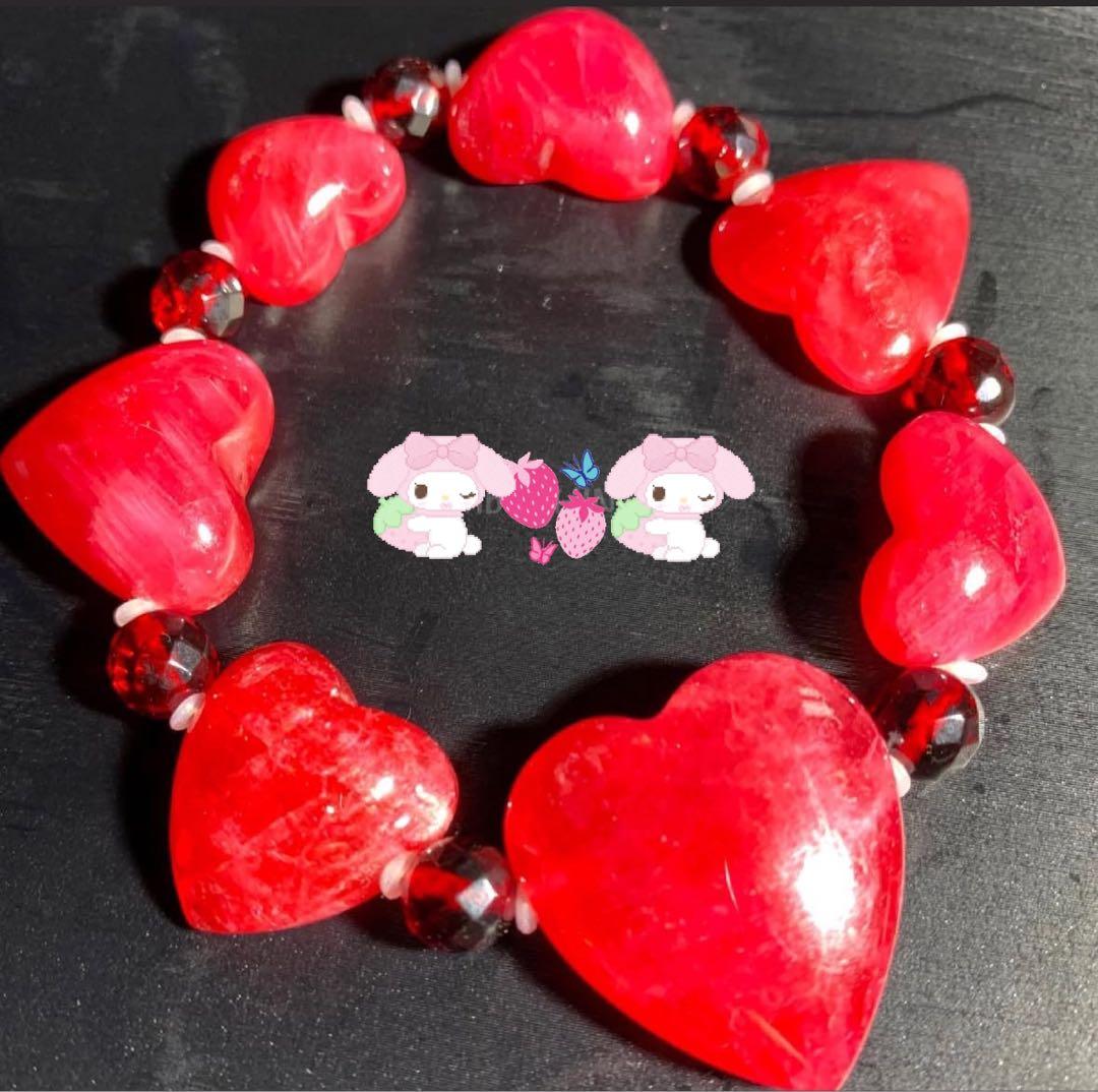 宝石級♡ハート型インペリアルロードナイトブレスレット