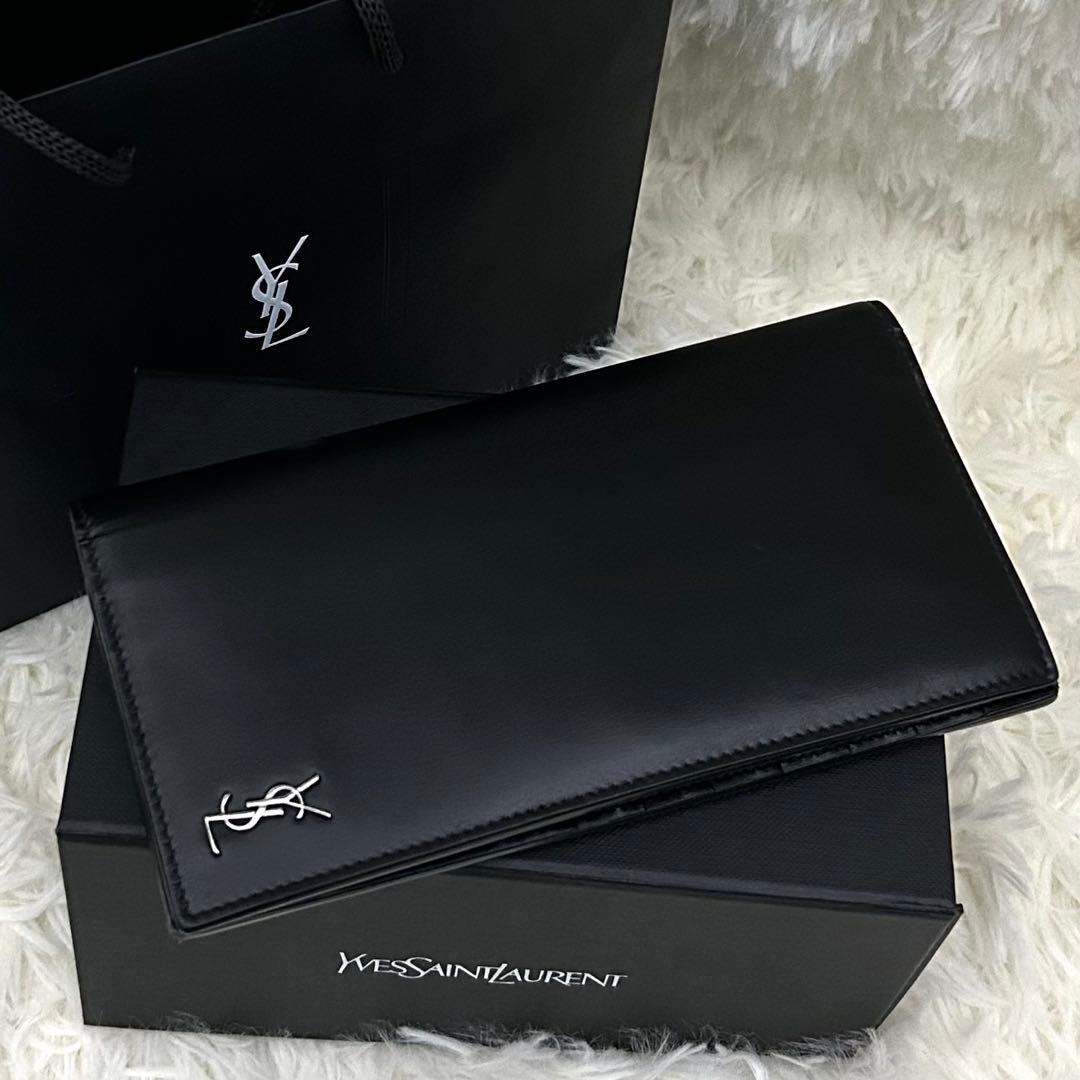 ［極美品］現行 SAINT LAURENT タイニーカサンドラ YSL 長財布